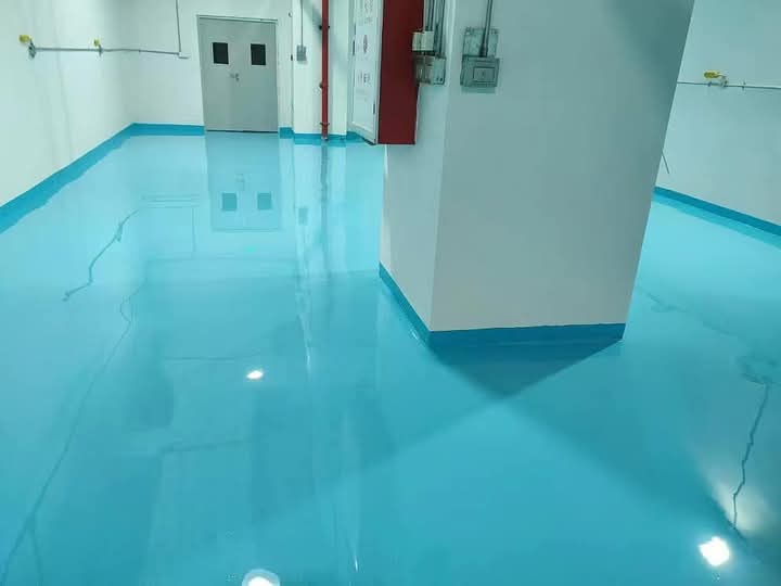 blue self-leveling epoxy